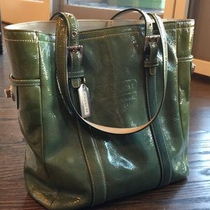 Vintage patent leather Coach bag EUC